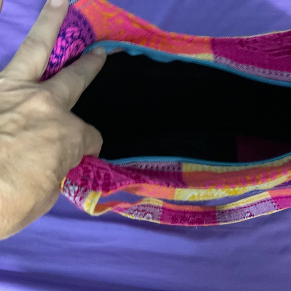 Bright colorful cloth purse. W239 - Picture 4 of 5